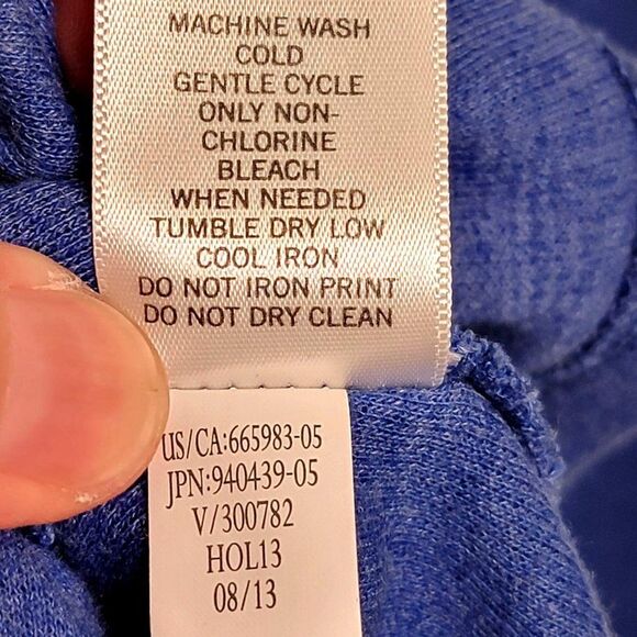 Banana Republic Sweater Mens L Pullover Henley Mock Neck Blue Contract Cuffs - Picture 9 of 11